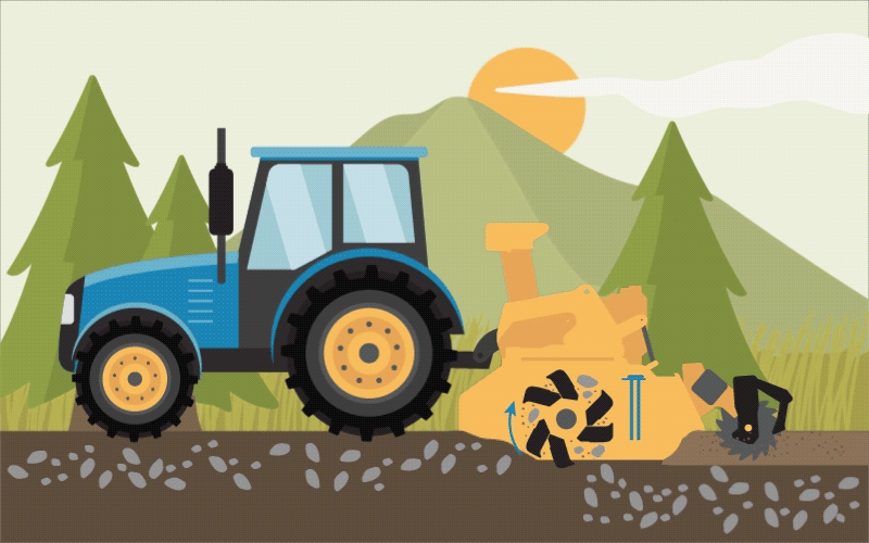 Alpego kivenhautaaja animaatio