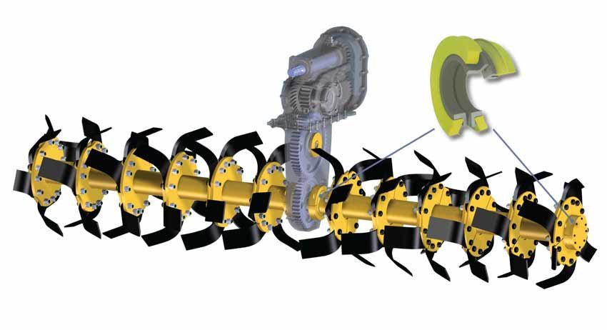Alpego kivenhautaaja keskivoimansiirto ja roottorit