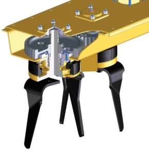 Alpego Sfera vaakatasojyrsimen laakerointi