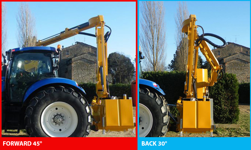 Femac puomimurskaimen käyttökulma eteen ja taakse