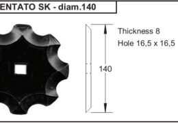 Vaakaruuvin terä 140 mm DD-SK-140